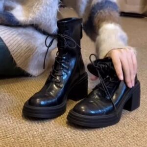 Women Shoes Lace Up Boots